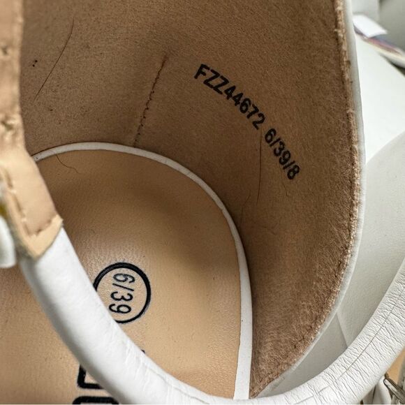 Boohoo White Open Tor Ankle Wrap Heels Size 6/39 - Picture 4 of 10